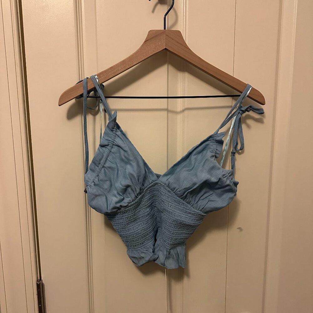 Women's MUSTARD SEED Blue Crop Top Size Small